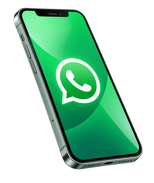 A WhatsApp Business conversation on a phone